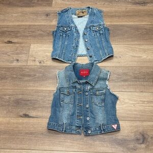 🩵 2 Blue Denim Vests